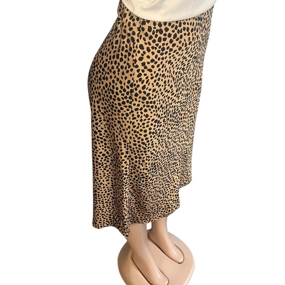 Loft Leopard Print Midi Skirt Satin - Picture 6 of 9